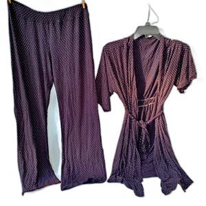 Secret Treasures Women's Large 2 Piece Pajama Lounge Set, Black and White 5/$10